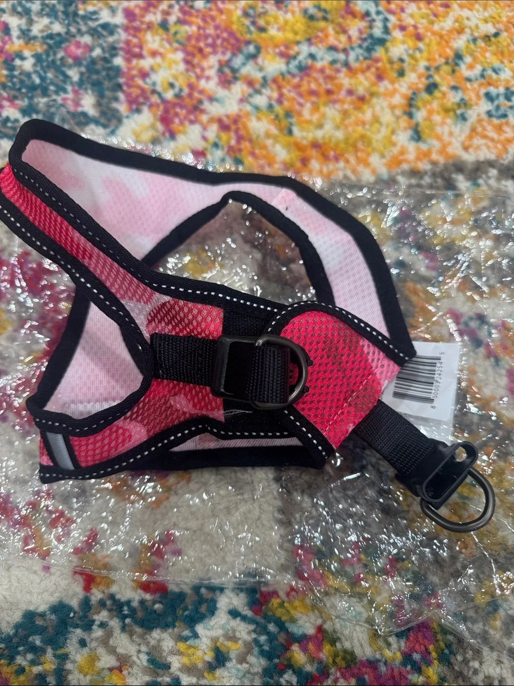 Pawtitas Reflective Mesh Dog Harness, Camouflage Pink, Medium